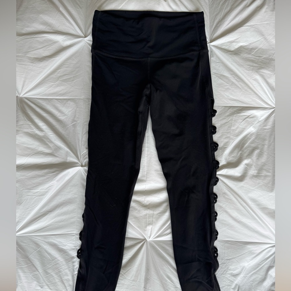 Athleta Black Leggings with Side Openings
